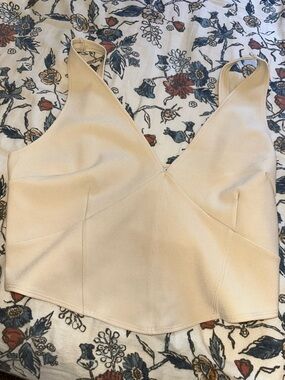 Abercrombie & Fitch Beige V-Neck/Corset Style  Top